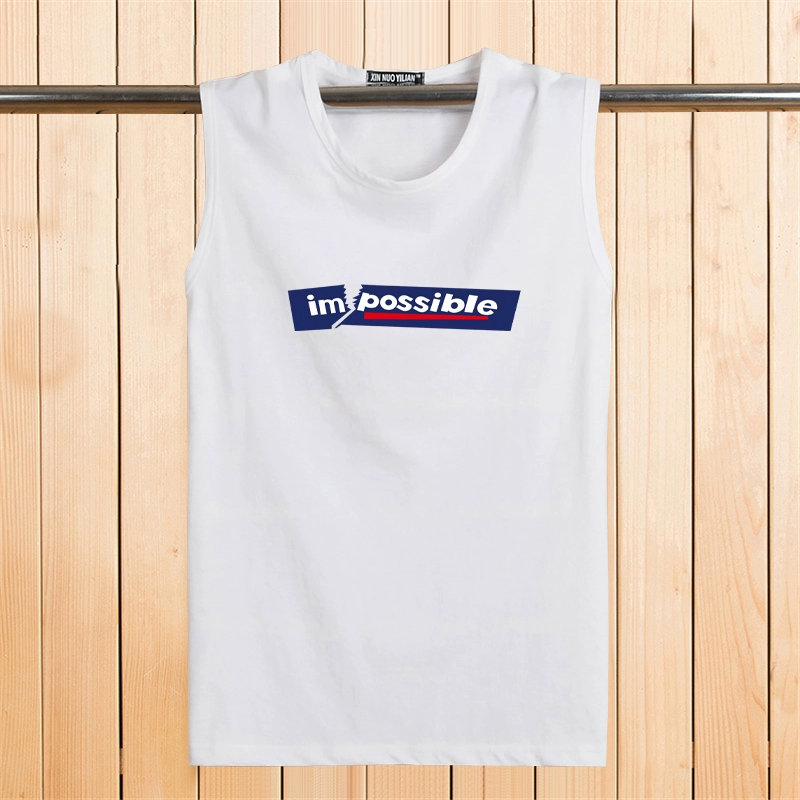 Cotton mùa hè cotton nam vest bãi biển thể dục thoáng khí bóng rổ sinh viên tay áo thể thao lỏng áo thun không tay - Áo vest cotton áo vest trung niên