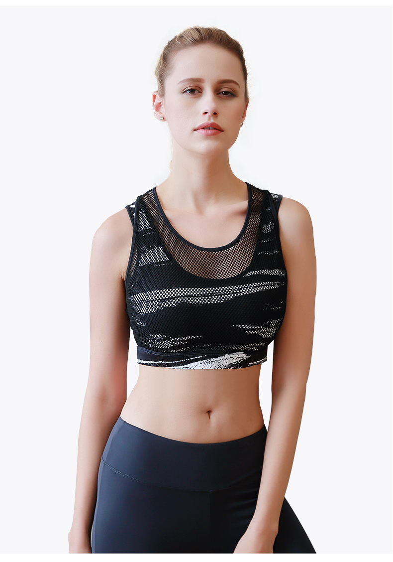 Thể thao đồ lót nữ mùa hè kích thước lớn chống sốc thu thập vẻ đẹp trở lại yoga vest không có vòng thép hỗ trợ sức mạnh cao chạy áo ngực dung cu tap yoga