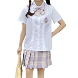 Summer JK костюм Полный комплект японской студенческой юбки Grid Girl College Style Foundation Foundation Kansai Placket Jacket Water Players