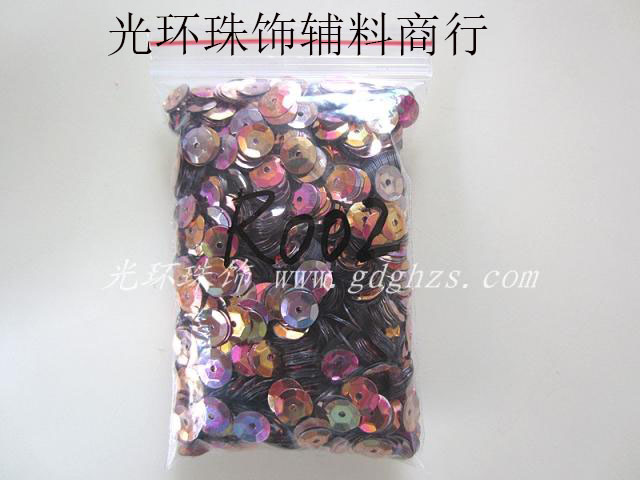 DIY beads 8mm concave middle hole silver bottom color sequins 30g bead accessories clothing accessories