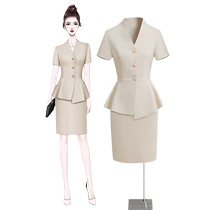 High-end Fashion Career Woman Dress Temperament Goddess Van Suit Suit Summer West Suit Beauty Salon Interview Work Uniform