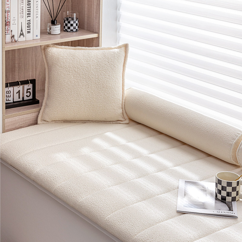 (Yu Xiaobai) Bay Window Cushion 2022 New Balcony Cushion Four Seasons Universal Teddy Velvet Window Sill Cushion Customization