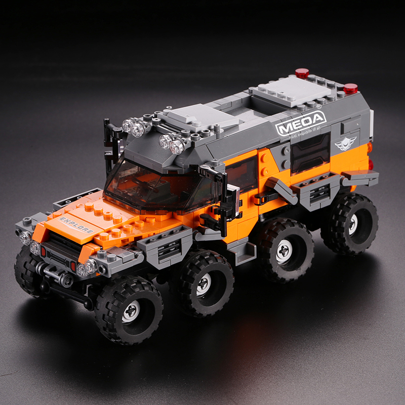 Star Castle Building Block Assembly Sports Car Small Particle Jeep Monster Truck Car Model Unimog Boy Toy