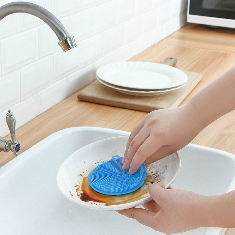 Dishwashing artifact silicone multi-function pot brush artifact kitchen household silicone scouring pad silicone dishcloth dishcloth