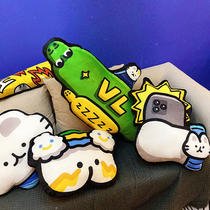 (VL original)Designer cooperation ass cat crocodile baseball cartoon boy home pillow decorative pillow