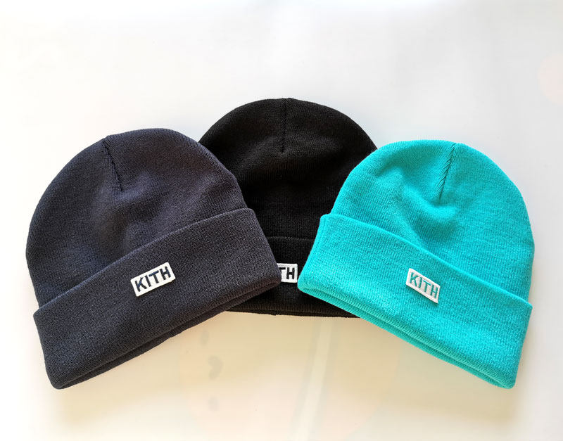 Y plant Kith Box Logo Beanie Classic small scale cold cap wool line cap knit cap lovers cold cap