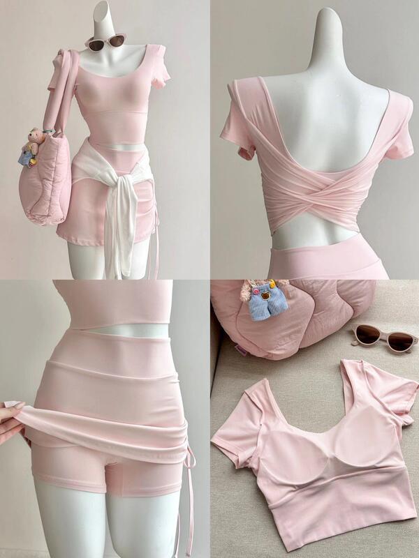 Tennis Sports Suit for Women, Summer Outdoor Badminton Running Fitness Clothing, Professional Pilates Training Clothing, Yoga Clothing Tennis Sports Suit for Women, Summer Outdoor Badminton Running Fitness Clothing, Professional Pilates Training Clothing, Yoga Clothing