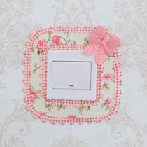 Lace fabric switch sticker protection suit Decorative wall sticker sticker ugly creative wall switch cover socket sticker