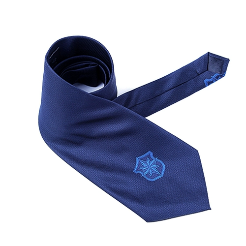 Синий галстук для работы подходит для мужчин и женщин с молнией, униформа