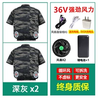 Вместительный и большой вентилятор, литиевые батарейки с аксессуарами, 36v, короткий рукав, 2 шт, D23