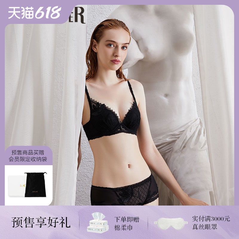 (pre-sale selection) LACLOVER LANKA NEW PINT FLOP SERIES LACE MID-WAIST FOUR CORNERS PANTS LC23LS1