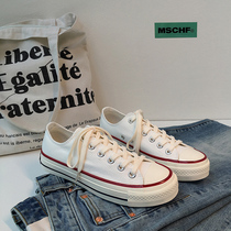 Small white shoes breathable and 2022 new canvas shoes white retro thin plate shoes in tide