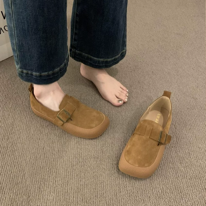 Ретро лесной frosted обувь Birkenstock для женщин 2025 новая осень-зимa, все включено, одноногая, мягкая подошва Birkenstock