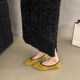 Xiaoxiangfeng ປາກຕື້ນເກີບດຽວສໍາລັບແມ່ຍິງ 2024 ພາກຮຽນ spring ຮູບແບບໃຫມ່ເກີບຕອນແລງທີ່ອ່ອນໂຍນ fairy style one-leg flat-soled beanie shoes
