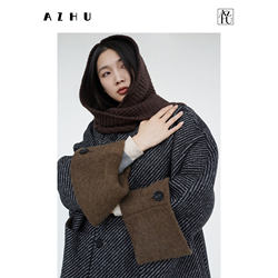 AZHU Mulberry silk wool old money style reversible cloak twill double-sided woolen umbrella-shaped woolen coat