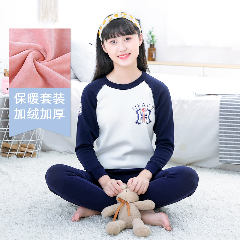 Nữ lớn mùa thu con quần quần áo mùa thu thiết bông 12-15 tuổi cơ sở trường trung học girlwarm đồ lót quần dòng cô gái.