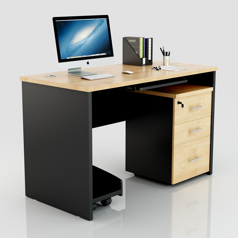 Single office staff desk 1 2 meters computer desk desktop home simple modern staff desk and chair combination