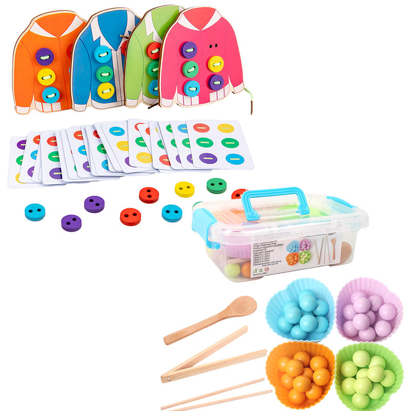 Mon's baby Early teaching aids clip beads Chopsticks Specialty training Kindergarten Puzzle Toys 2-3-4-year-old-Taobao