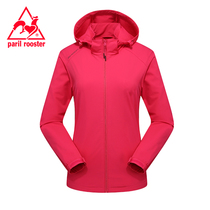 French Rooster early Autumn New Coat Womens warm windproof single-layer charge fleece soft shell jacket couple jacket