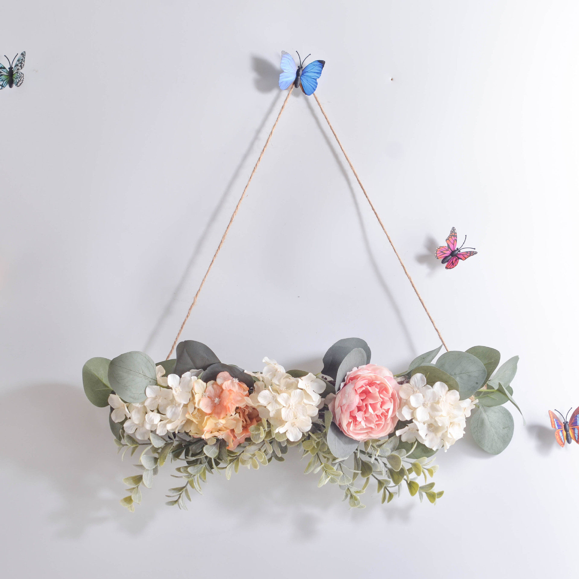 Living room wall pendant ins log wall pendant simulation wall pendant simulation green plant photo background homestay ornament