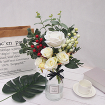 ins Nordic style Xiaoqing new emulated flower fake flower rose bouquet living-room home furnishing decorated flower arrangement swaying pieces