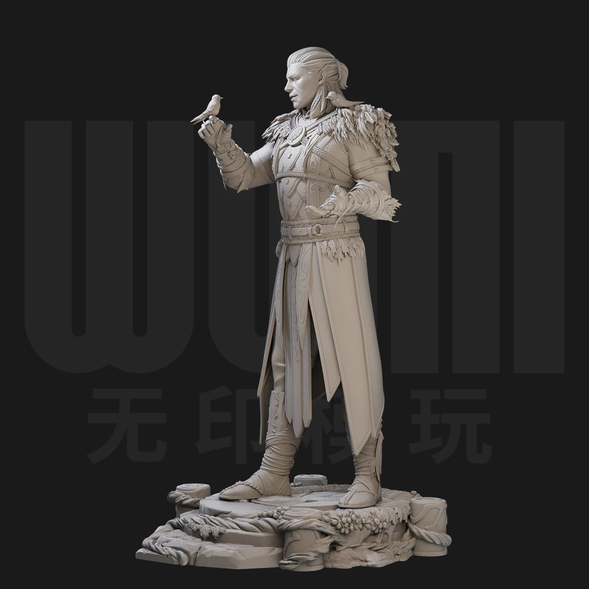 1/24 Halsin Baldur's Gate 3 18 scale GK white mold model 3D printed soldier model 3373