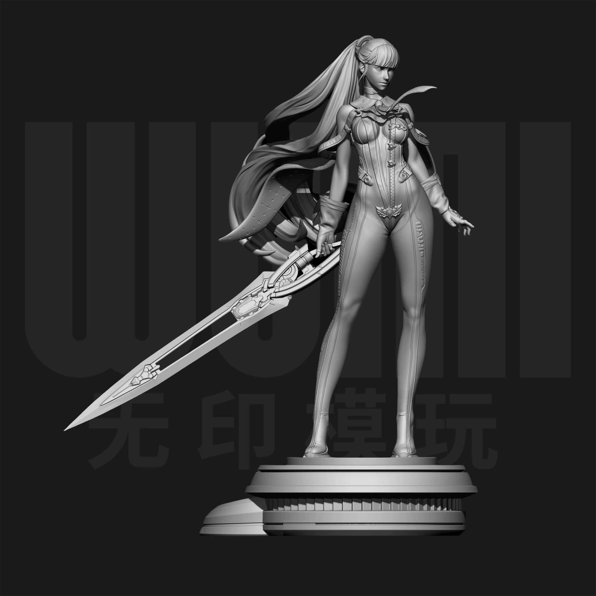 Фигурка моделируемая из смолы 1/18 масштаба, Sword Star Eve Angel Game 1/24GK белая модель 6336