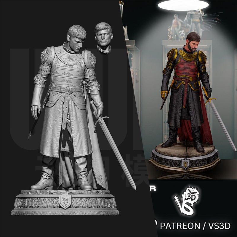 Game of Thrones Jaime Lannister 1/24 Gk White Model 18 Scale Resin 3D Printing 7422