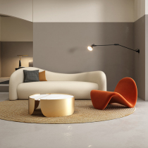 Nordic Clothing Sofa Costume Shop Lounge Reception Light Luxury Creative Living Room Simple Modern Red