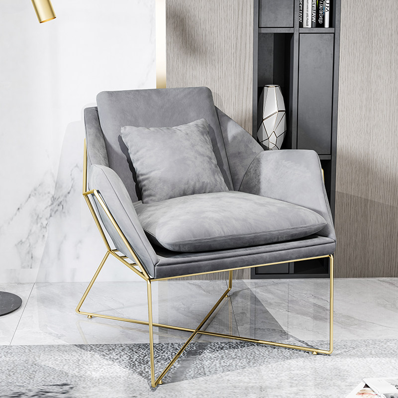 Nordic Single Sofa Chair Sloth Minimalist Living-room Deck Chair Mesh Red Rest Area Home Casual Couch Balcony Lying Down