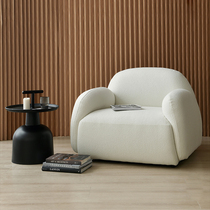 Single Sofa Chair Lazy Net Red Light Luxury Living Room Little Household Balcony Living Bedroom Leisure in Cream Wind