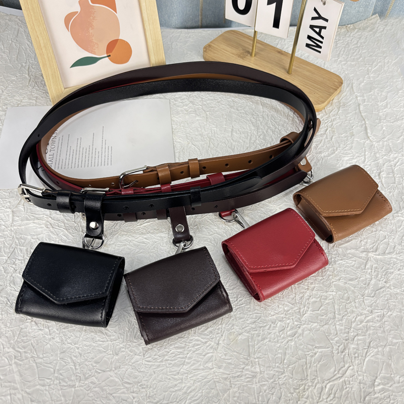 Simple Style Mini Envelope Bag for Women, Versatile Genuine Leather Waist Bag, Decorative Belt Bag, Small Crossbody Bag, Waist Bag