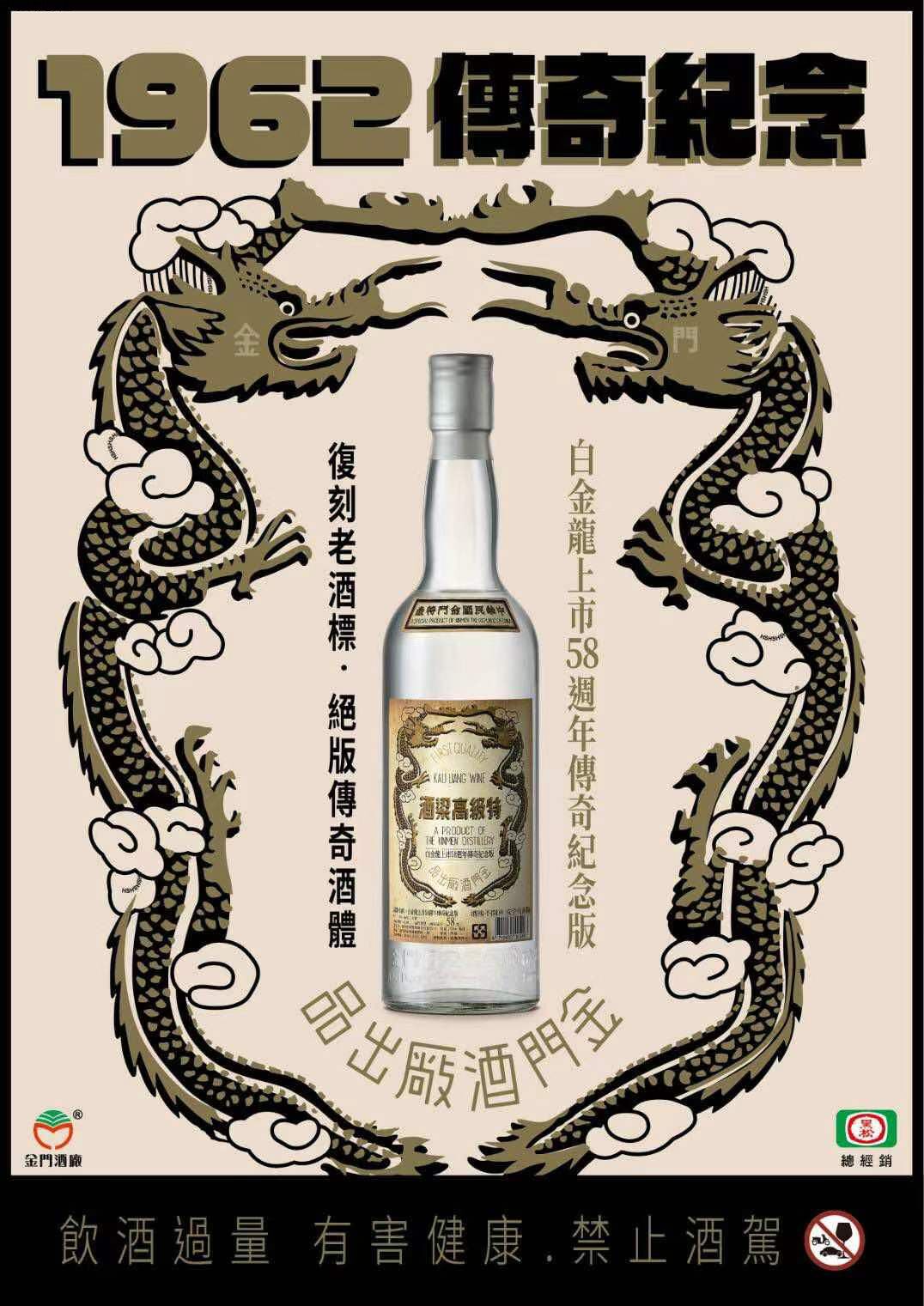 金门高粱酒58度580毫升白金龙上市58周年传奇纪念版限量版正品评价- 淘宝网