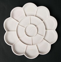 18G Mei Hua color palette imitation ceramic palette gouache watercolor painting palette box Chinese painting pigment palette