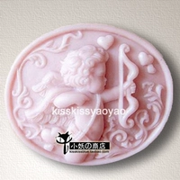B1293diy Hương liệu thạch cao Angel Aide Silicone Silicone Khuôn Handmade Soap Chocolate Fondant Pudding Lovers khuôn kem