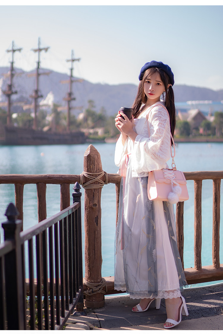 Shirt Yu Hanfu (Summer Feather) Song Made Summer New Product Improved Han Element Song Pants Qing Small New Girl Spot