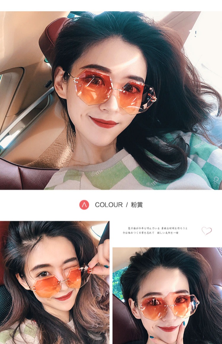 Kính râm nữ 2018 mới kính đỏ đường phố kính râm retro phong cách Harajuku màu gradient mặt tròn cá tính kính thủy triều kính râm nữ chính hãng