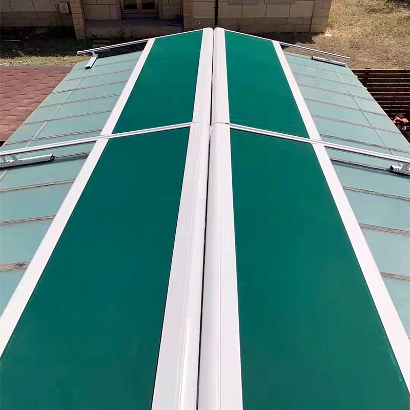 Track canopy awning sun room glass room sunscreen heat insulation canopy outdoor electric telescopic aluminum alloy ceiling