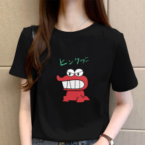 Summer 2021 new students sweet Joker casual girlfriends black short sleeve T-shirt women loose sister jacket