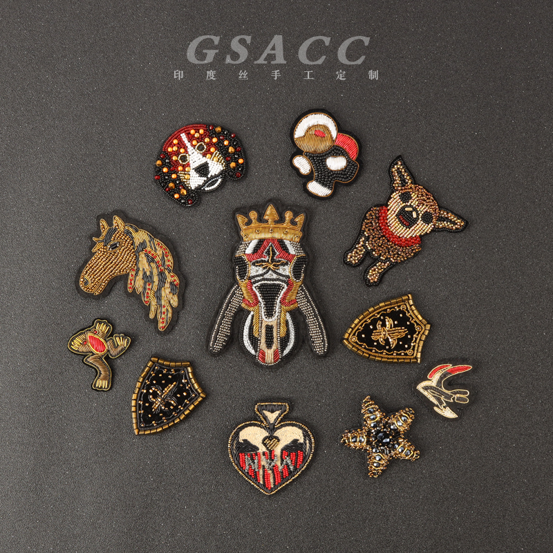 Meritocratic Cute Cartoon Brooch Bee Frog Ladybug Brooch Chest Needle High-end South Korea Individuality Handmade Embroidery Brooch Customize