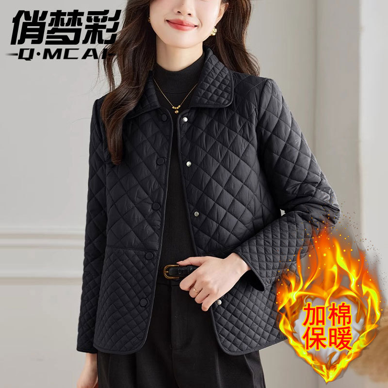 Trendy Lightweight Cotton-Padded Jacket for Women, 2026 Autumn New Style, Fashionable and Age-Reducing Short Cotton Coat