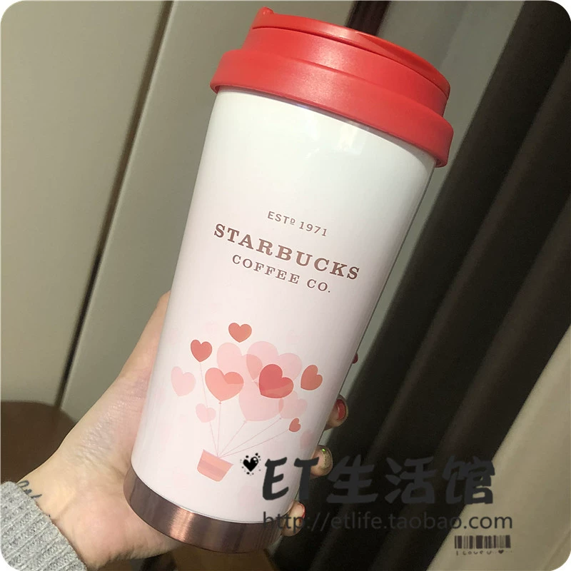 Hàn Quốc Starbucks Cup 2019 Ngày Valentine New Red Love Phiên bản giới hạn Emma Thép không gỉ Thermos - Tách