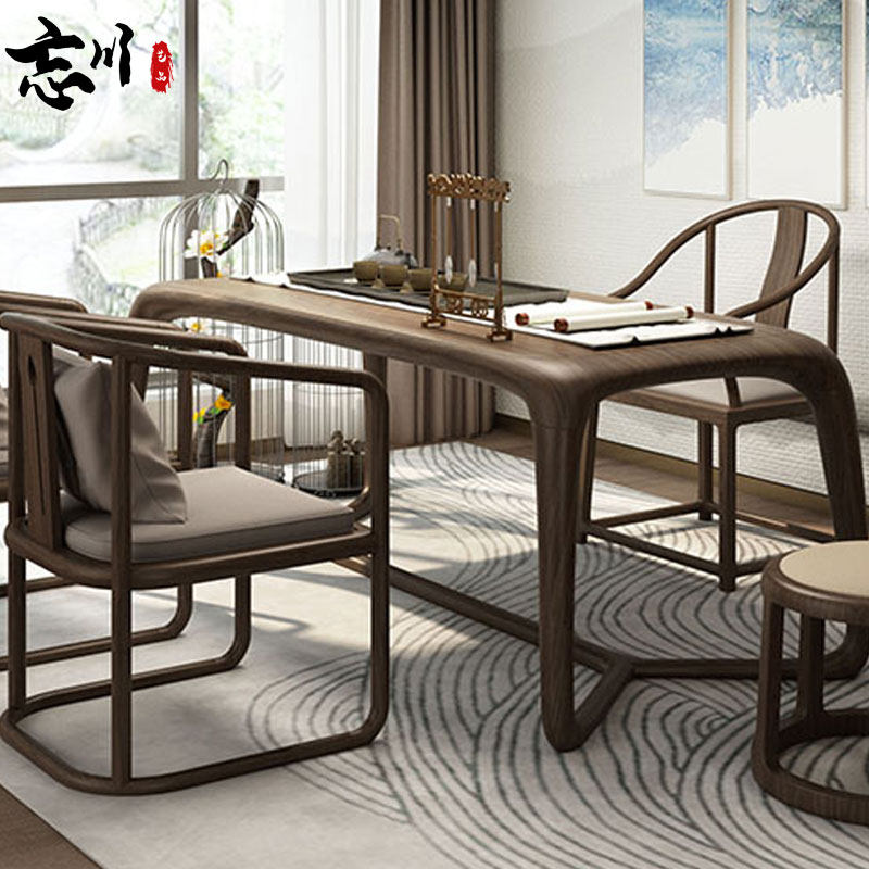 Tea table New Chinese Zen Office Simple Antique Reception Soliwood Tea Table Kung Fu Tea Table