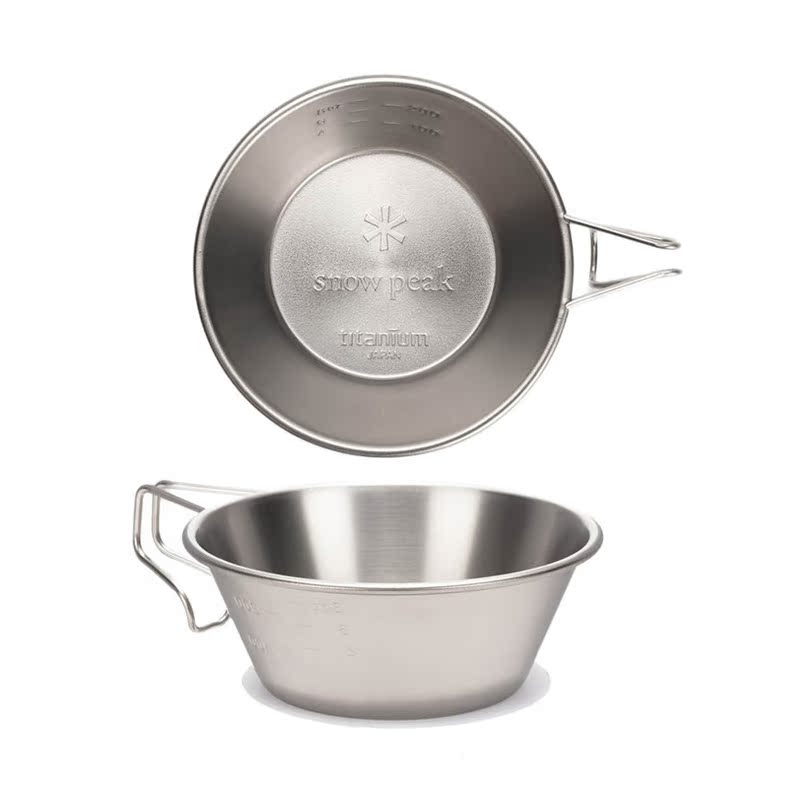 Snow Peak Japan Snow Peak Festival Spring Outdoor Mountaineering Cup Lightweight Combination Titanium Bowl Stainless Steel Bowl Cup 104