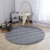 Thảm tròn tùy chỉnh phòng ngủ bàn cà phê giường trước chân pad tóc ngắn màu đơn giản trẻ em tóc mat treo giỏ tròn chăn - Thảm thảm phòng khách Thảm