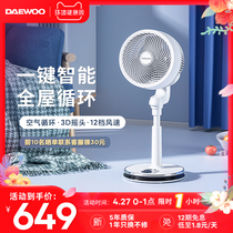 South Korea Daewoo air circulation fan electric fan Landing home ultra-quiet desktop vertical shaking head large wind convection