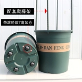 Подлинный сгущенный галлонный бассейн 7 галлон большого цветочного горшка пластиковая смоля посадка, зеленый посадка лунного фруктового дерева.