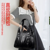 Барсетка, вместительная и большая кожаная сумка на одно плечо, из натуральной кожи