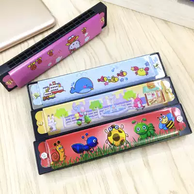 Children's harmonica Boys and girls safety elementary school harmonica beginners cartoon mini toy harmonica musical instrument
