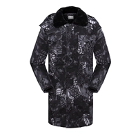 Вытянуть коленное черное пальто питона